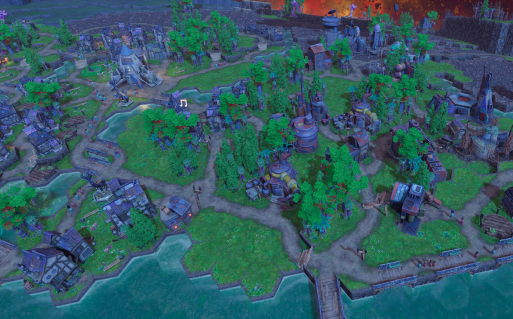 A developed industrial area situated among planted Forests.