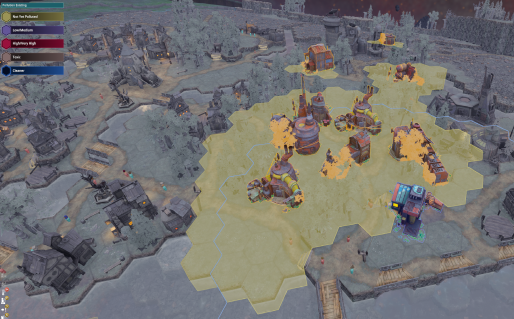 The same area showing overlay indicating no pollution.