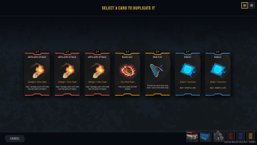 Duplicating a card as a random green-dot reward.