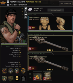 Achilleas is operating a Medium Walker with two Autocannons, Ammo, and Ceramic Plating.
