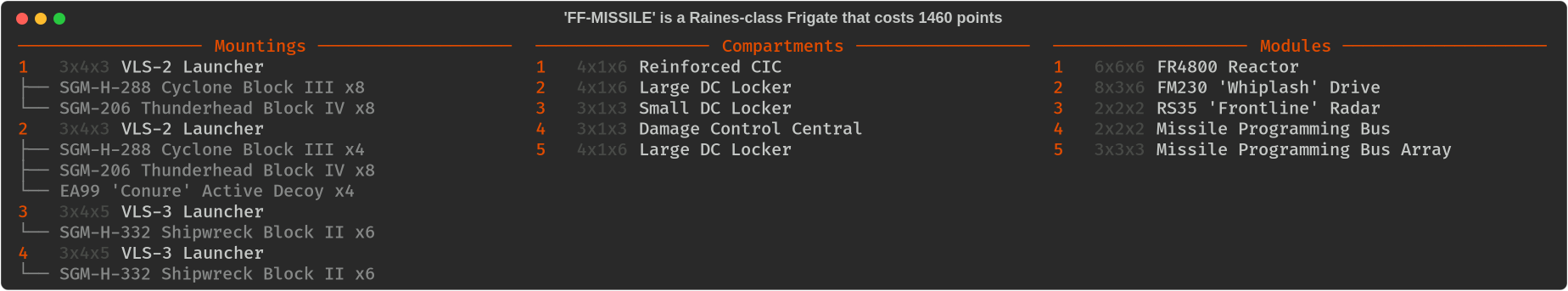 FF-MISSILE Fit