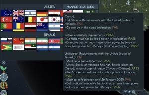 Mouseover flags on the relations tab