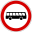 Road sign no bus allowed