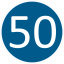 Road sign minimum speed 50 km/h