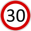 Road sign Maximum speed 30 km/h