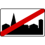 Road sign end of city limits
