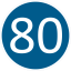 Road sign minimum speed 80 km/h