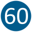 Road sign minimum speed 60 km/h